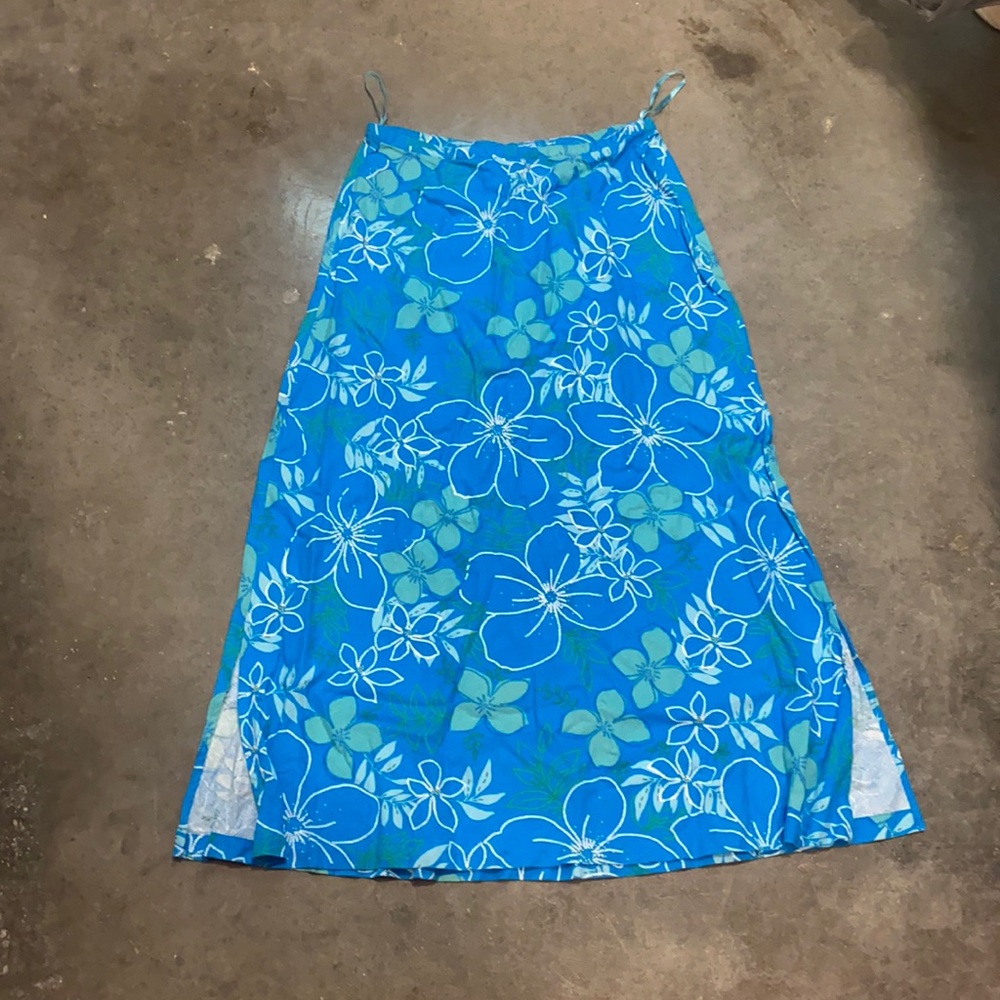 LONG HAWAIIAN PRINT SKIRT
